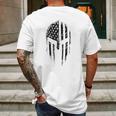 Usa American Spartan Patriotic Mens Back Print T-shirt Gifts for Men