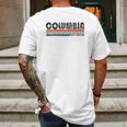 Vintage 1980S Style Columbia Mens Back Print T-shirt Gifts for Men