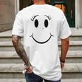 Vintage Cute Smiley Face Mens Back Print T-shirt Gifts for Men