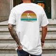 Vintage Heron Bird Mens Back Print T-shirt Gifts for Men