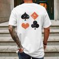 Vintage Poker Playing Cards Mens Back Print T-shirt Gifts for Men