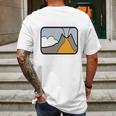 Volcano Scene Mens Back Print T-shirt Gifts for Men