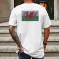 Wales Flag Welsh Dragon Baner Cymru Y Ddraig Goch Mens Back Print T-shirt Gifts for Men