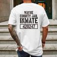 Wayne County Jail Inmate Prison Halloween Costume Mens Back Print T-shirt Gifts for Men