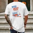 Wee Woo Boo Boo Bus Ambulance Funny Mens Back Print T-shirt Gifts for Men