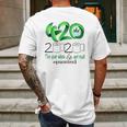 Weed Cannabis 420 Stone 2020 Quarantine Mens Back Print T-shirt Gifts for Men