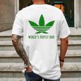 Weed Worlds Dopest Dad Funny Mens Back Print T-shirt Gifts for Men