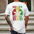 Weed Worlds Dopest Dad Funny Leaf Cool Vintage Mens Back Print T-shirt Gifts for Men