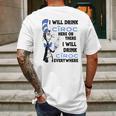 I Will Drink Ciroc Here Or There Mens Back Print T-shirt Gifts for Men