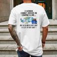 A Woman Cannot Survive On Camping Alone She Also Needs Bud Light Mens Back Print T-shirt Gifts for Men