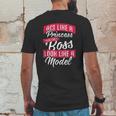 Act Like A Princess Think Like A Boss Look Like A Model Mens Back Print T-shirt Funny Gifts