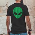 Alien Head Green Alien Grey Mens Back Print T-shirt Funny Gifts