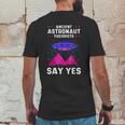 Ancient Astronaut Theorist Say Yes Alien Egyptian Pyramid Mens Back Print T-shirt Funny Gifts