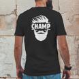 Bearded Champ Mens Back Print T-shirt Funny Gifts