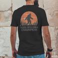 Bigfoot Social Distancing Mens Back Print T-shirt Funny Gifts