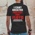 I Cant Breathe Justice For Floyd Mens Back Print T-shirt Funny Gifts