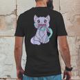 Creepy Kawaii Anime Cat Horror Pastel Goth Mens Back Print T-shirt Funny Gifts