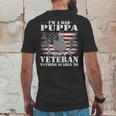 Im A Dad Puppa And A Veteran Nothing Scares Me Mens Back Print T-shirt Funny Gifts