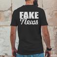 Distressed Fake News Logo Mens Back Print T-shirt Funny Gifts