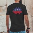 Distressed Libertarian Porcupine Party Mens Back Print T-shirt Funny Gifts