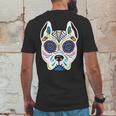 Dog Sugar Skull Dia De Los Muertos Pit Bull Day Of The Dead Mens Back Print T-shirt Funny Gifts