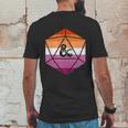 Dungeons And Dragons Lesbian Pride Flag Dice Logo Gift Graphic Design Printed Casual Daily Basic Mens Back Print T-shirt Funny Gifts