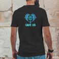 Earth Day Dolphins Environment Protection Climate Change Mens Back Print T-shirt Funny Gifts