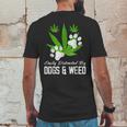 Easily Distracted By Dogs And Weed Cannabis 420 Outfits Mens Back Print T-shirt Funny Gifts