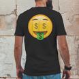 Emoji Money Face Cute Smile Dollar Signs Eyes Mouth Emotic Mens Back Print T-shirt Funny Gifts