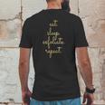 Esthetician Supplies Eat Sleep Exfoliate Mens Back Print T-shirt Funny Gifts