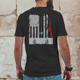 Fishing Rod Hunting Rifle American Flag T-Shirt Mens Back Print T-shirt Funny Gifts