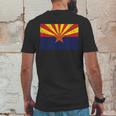 Flag Of Arizona Vintage Mens Back Print T-shirt Funny Gifts