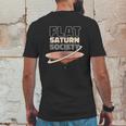 Flat Saturn Society Mens Back Print T-shirt Funny Gifts