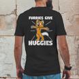 Furry Fandom Furries Give Hugs Mens Back Print T-shirt Funny Gifts