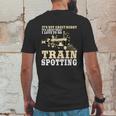 Great Trainspotter Saying Trainspotting Steam Locomotive Gift Graphic Design Printed Casual Daily Basic Mens Back Print T-shirt Funny Gifts