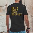 Grunt Style Delta India Lima Foxtrot Mens Maroon Mens Back Print T-shirt Funny Gifts