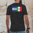 Half Mexican Half Salvadorian Flag Mexico El Salvador Mens Back Print T-shirt Funny Gifts