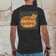 Happy Thanksgiving Day Turkey Pumpkin Logo Mens Back Print T-shirt Funny Gifts