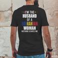 Husband Of Romanian Woman Mens Back Print T-shirt Funny Gifts