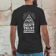 Illuminati Dont Trust Anyone Eye Of Providence Mens Back Print T-shirt Funny Gifts