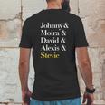 Johnny And Moira And David And Alexis And Stevie Mens Back Print T-shirt Funny Gifts