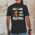 Just A Girl Who Loves Platypus Funny Platypus Costume Graphic Design Printed Casual Daily Basic Mens Back Print T-shirt Funny Gifts