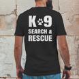 K-9 Search And Rescue K9 Sar Dog Paw Canine Handler Unit Mens Back Print T-shirt Funny Gifts