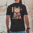 Kawaii Maneki Neko Sushi Bar Cute Sashimi Maki Roll Cat Mens Back Print T-shirt Funny Gifts