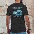 Kiteboarding Kite Surfing Happiness Comes In Waves Mens Back Print T-shirt Funny Gifts