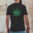 Leaf Faded And Distressed Pot Leaf Mens Back Print T-shirt Funny Gifts