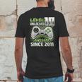 Level 10 Unlocked Awesome 2011 Video Game 10Th Birthday Gift Green Mens Back Print T-shirt Funny Gifts