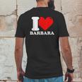 I Love Barbara Mens Back Print T-shirt Funny Gifts