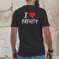 I Love Brenda Heart Mens Back Print T-shirt Funny Gifts