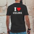 I Love Celine Love Heart Valentines Day Gift Mens Back Print T-shirt Funny Gifts